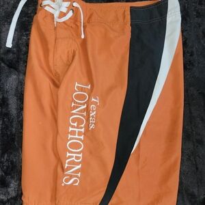 NCAA Texas Longhorns Men's Board Shorts - Orange, Black, and White